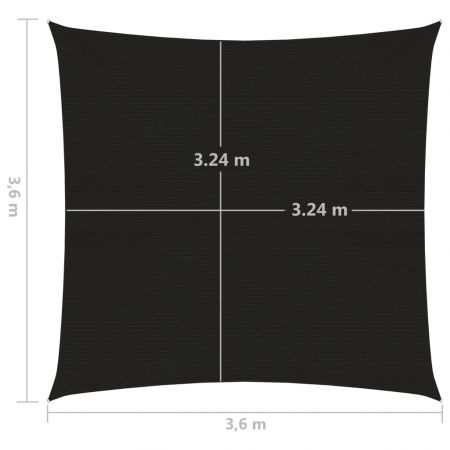 Panza parasolar, negru, 3.6 x 3.6 m