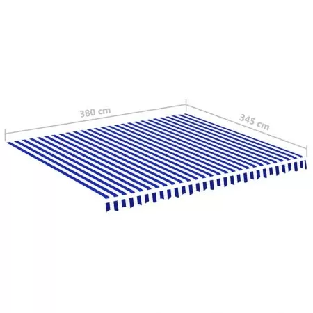Panza de rezerva copertina, albastru si alb, 400 x 350 cm