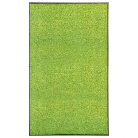  Covoraș de ușă lavabil, verde, 90 x 150 cm