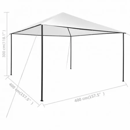 Pavilion, alb, 4 x 4 m