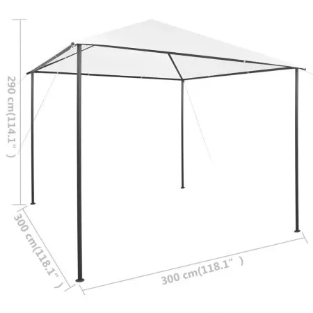 Pavilion, alb, 3 x 3 m