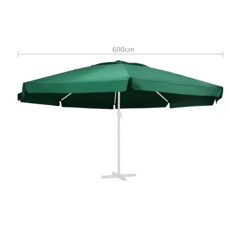Panza de schimb umbrela de soare de gradina, verde, Φ 600 cm