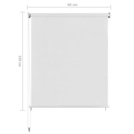 Jaluzea tip rulou de exterior, alb, 60 x 230 cm