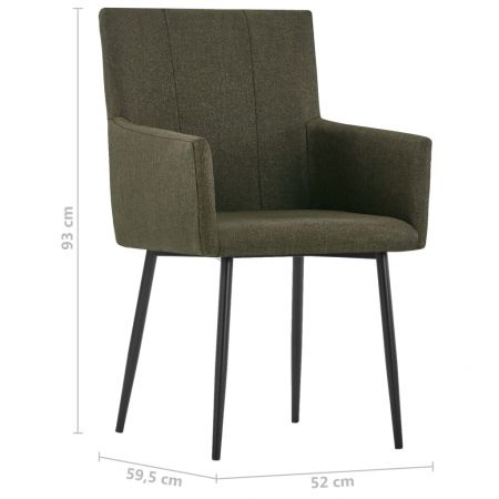 Set 4 bucati scaune de bucatarie cu brate, maro, 52 x 59.5 x 93 cm