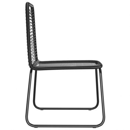 Set 4 bucati scaune de exterior, negru