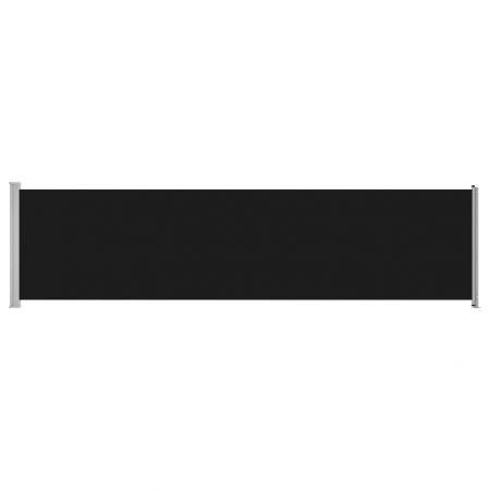 Copertina laterala retractabila de terasa, negru, 600 x 160 cm