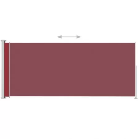Copertina laterala retractabila de terasa, rosu, 180 x 500 cm