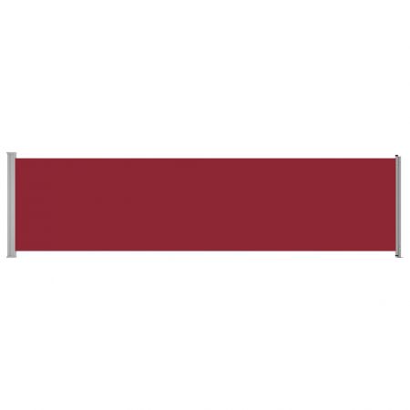 Copertina laterala retractabila de terasa, rosu, 600 x 160 cm