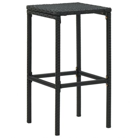 Set 4 bucati scaune de bar cu perne, negru