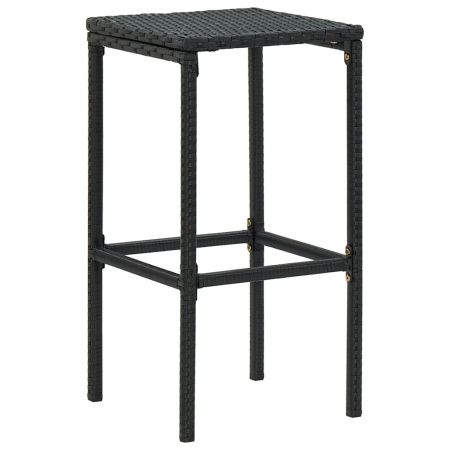 Set 6 bucati scaune de bar cu perne, negru