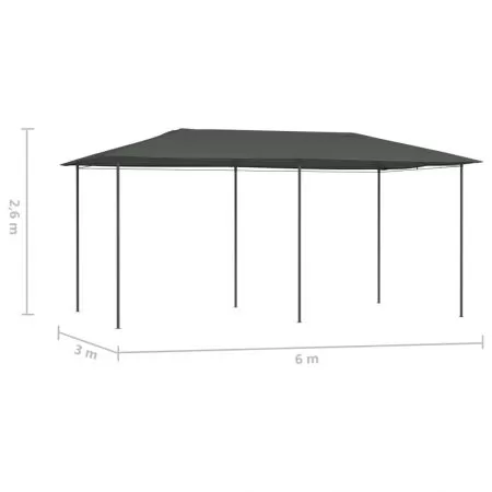 Pavilion, antracit, 3 x 6 x 2.6 m
