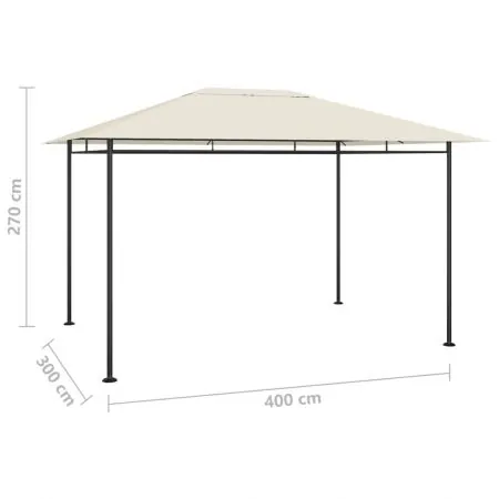 Pavilion, gri taupe, 4 x 3 x 2.7 m