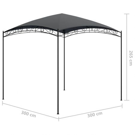 Pavilion, antracit, 3 x 3 x 2.65 m