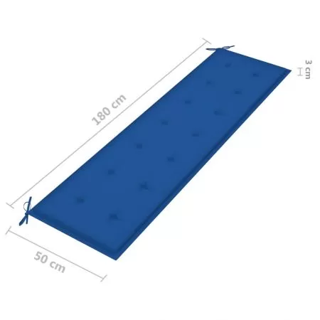 Perna pentru banca gradina, albastru regal, 180 x 50 x 3 cm