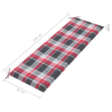 Perna pentru banca de gradina, model rosu, 150 x 50 x 3 cm