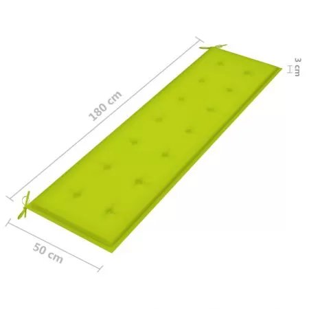 Perna pentru banca de gradina, verde deschis, 180 x 50 x 3 cm
