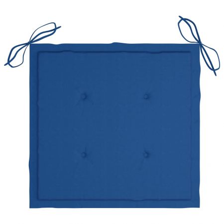 Set 4 bucati perne scaun gradina, albastru regal, 50 x 50 x 3 cm