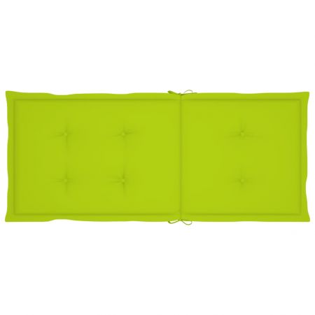 Set 2 bucati perne pentru scaun de gradina, verde deschis, 120 x 50 x 3 cm