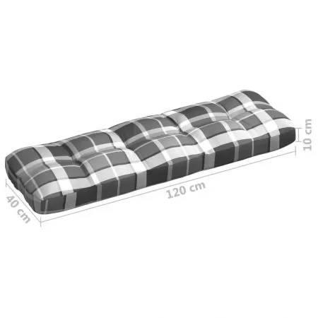 Perna canapea de gradina, gri cu model, 120 x 40 x 10 cm