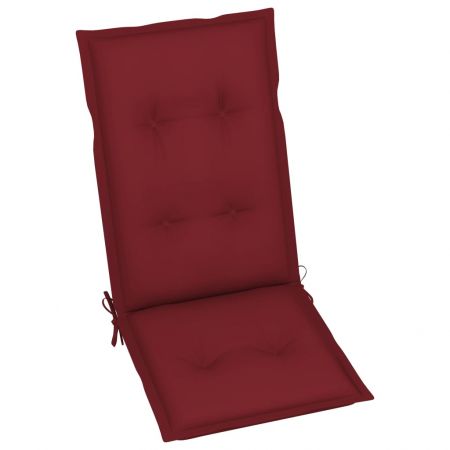 Set 2 bucati perne pentru scaun de gradina, bordo, 120 x 50 x 7 cm