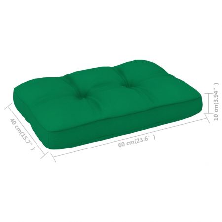 Perna pentru canapea din paleti, verde, 60 x 40 x 10 cm