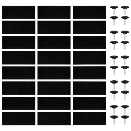 Set 2 bucati perdea de usa anti-insecte cu magnet, negru, 220 x 100 cm