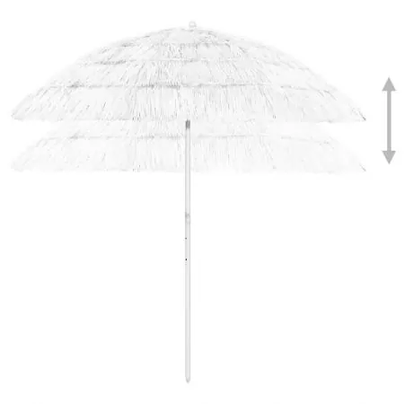 Umbrelă de plajă, alb, 240 cm
