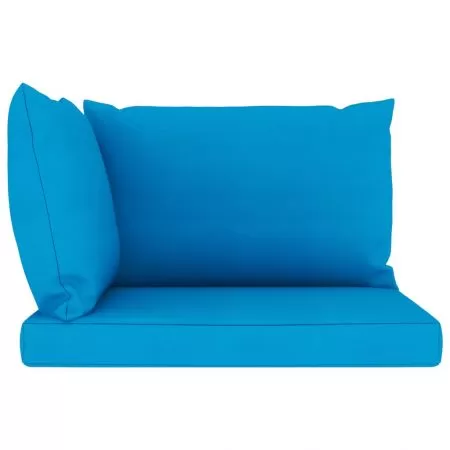 Set 3 bucati perne canapea din paleti, albastru deschis