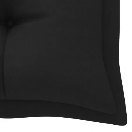 Perna pentru banca de gradina, negru, 180 x 50 x 7 cm