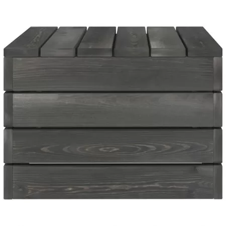 Mese de gradina din paleti 2 buc. gri inchis lemn masiv de pin, gri, 60 x 60 x 41.5 cm