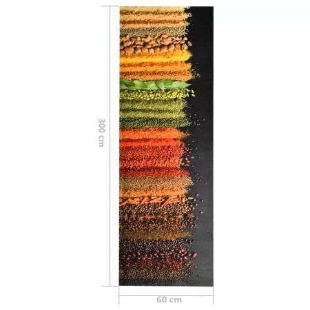 Covoras bucatarie, multicolor, 60 x 300 cm
