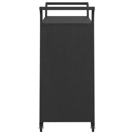 Carucior de bar cu sertar, negru, 100 x 45 x 97 cm
