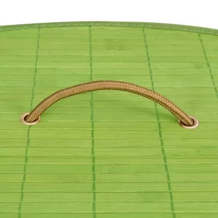 Cos de rufe din bambus, verde, 52.3 x 37 x 65 cm