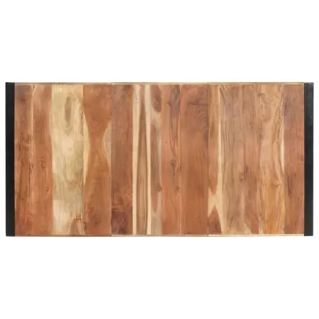 Masa de bucatarie 200x100x75 cm lemn masiv cu finisaj sheesham, maro, 200 x 100 x 75 cm
