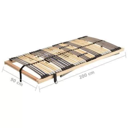 Somiera/Bază de pat electrică cu șipci, 42 șipci, 7 zone, 90 x 200 cm