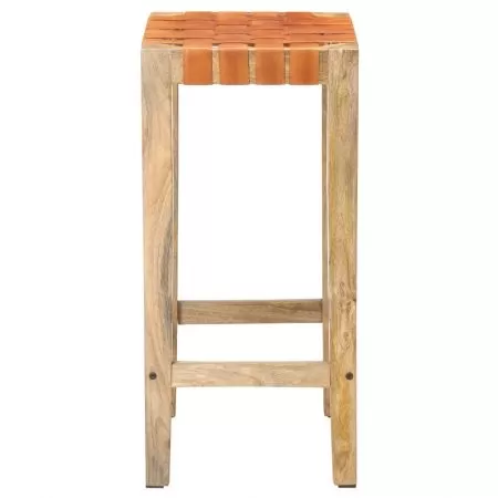Set 2 bucati scaune de bar, maro, 75 cm