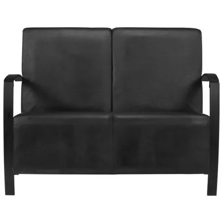 Canapea cu 2 locuri, negru