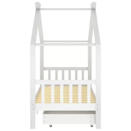 Cadru de pat copii, alb, 90 x 200 cm