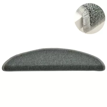 Set 15 bucati covorase pentru trepte scara, verde inchis, 65 x 24 x 4 cm