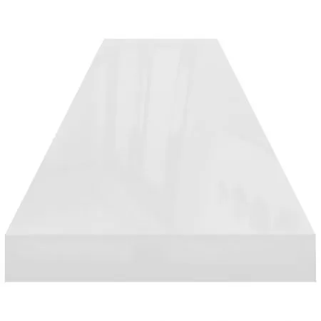 Raft de perete suspendat, alb lucios, 120 x 23.5 x 3.8 cm