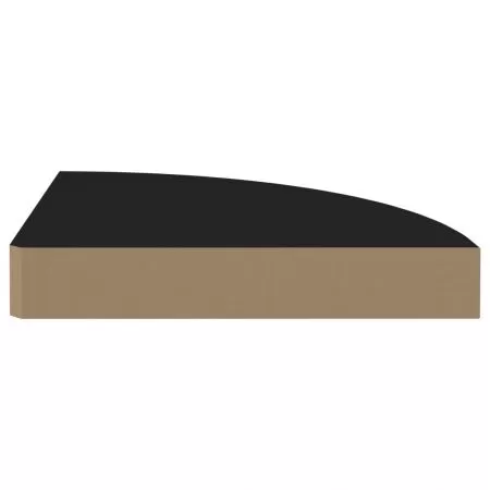 Raft de colt suspendat, negru, 25 x 25 x 3.8 cm