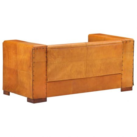 Canapea cu 2 locuri, maro cafeniu, 145 x 69 x 68 cm