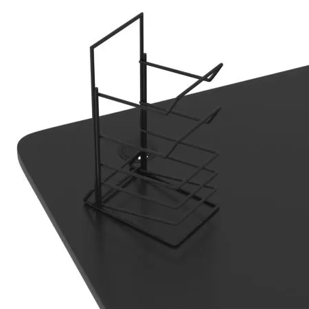 Birou de gaming cu picioare in forma de Y, negru, 90 x 60 x 75 cm
