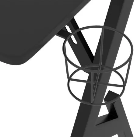 Birou de gaming cu picioare forma Y, negru, 110 x 60 x 75 cm