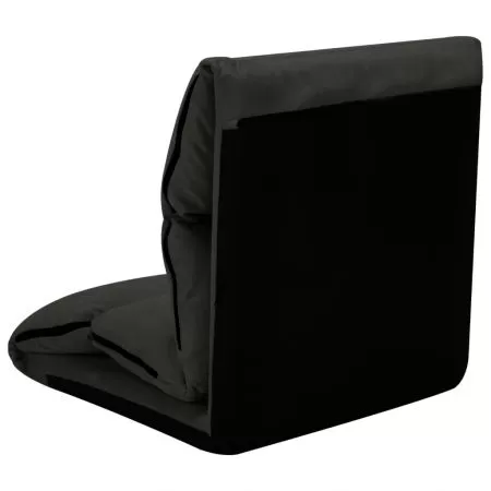 Scaun de podea pliabil, negru, 216 x 56 x 9 cm
