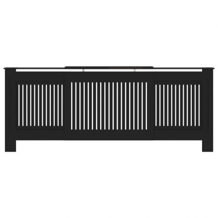 Masca pentru calorifer, negru, 205 x 20.5 x 81.5 cm, sipci verticale