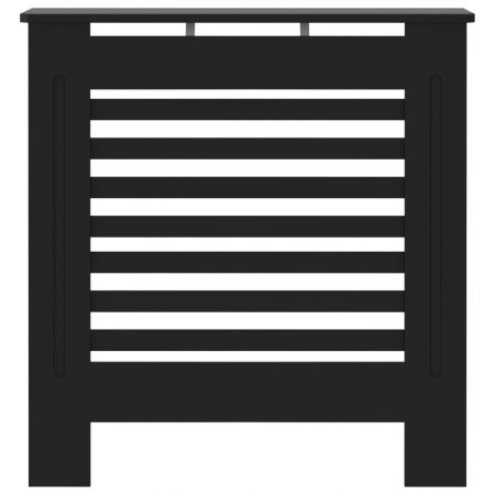 Masca pentru calorifer, negru, 78 x 19 x 81.5 cm, sipci orizontale