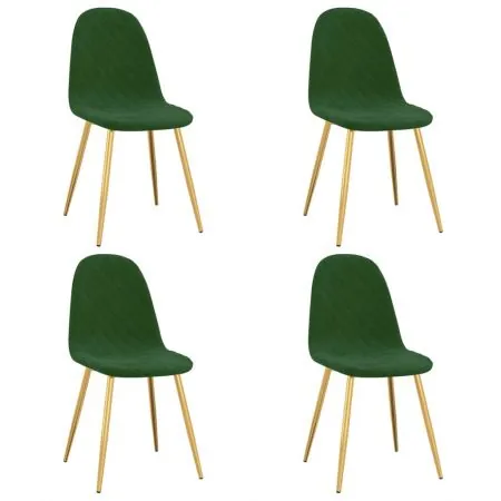 Set 4 bucati scaune de bucatarie, verde inchis