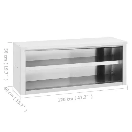 Dulap de perete pentru bucatarie, argintiu, 120 x 40 x 50 cm