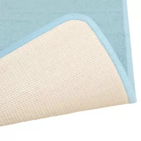 Set 3 bucati covoare de pat latoase, turcoaz